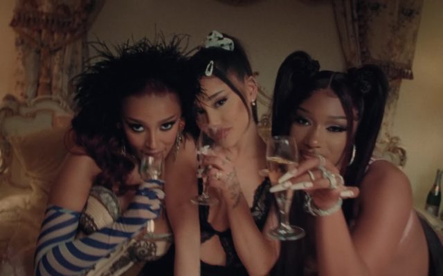 Ariana Grande, Megan Thee Stallion And Doja Cat Wear Lingerie For ’34+35′ Remix Music Video