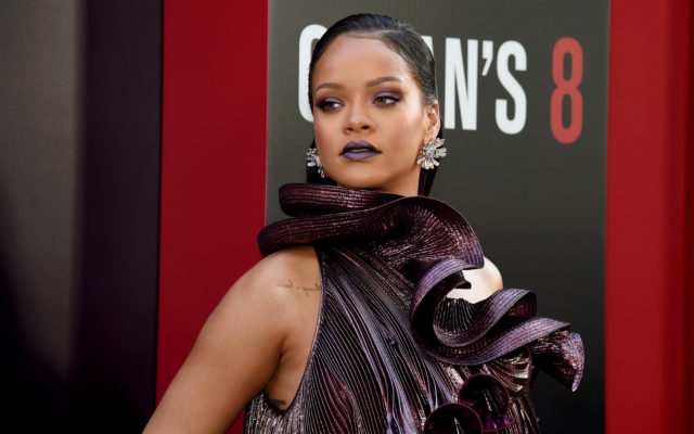 Rihanna Spotted in a Navy Jumpsuit While in NYC With Her Man