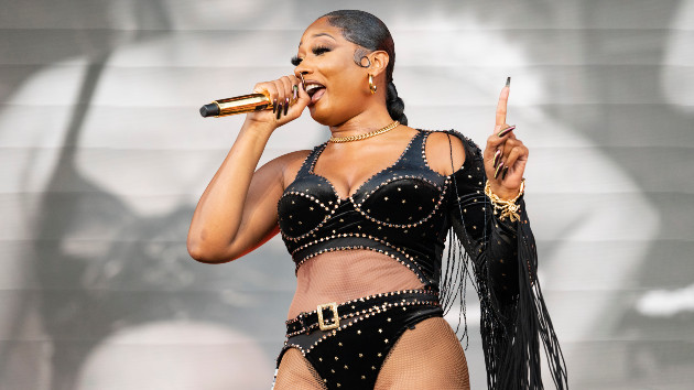 Megan Thee Stallion gifted blinged-out name necklace from Pardison Fontaine